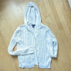 Ann Taylor summer hooded cotton cardigan
